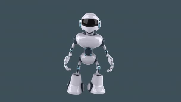 Κινούμενα Σχέδια Χαρακτήρα Μεγάλο Ρομπότ — Αρχείο Βίντεο