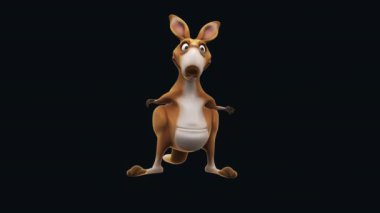 Eğlenceli kanguru konuşması, animasyon.