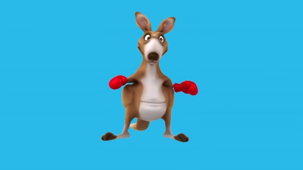 Zabawa Bokser Kangura Animacja — Wideo stockowe
