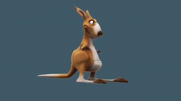 Zabawa Kangura Mówienie Animacja — Wideo stockowe