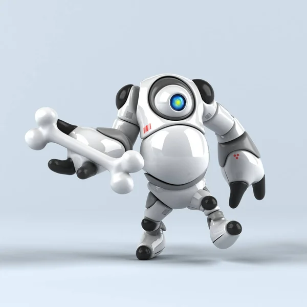Großer Roboter Mit Knochen Illustration — Stockfoto