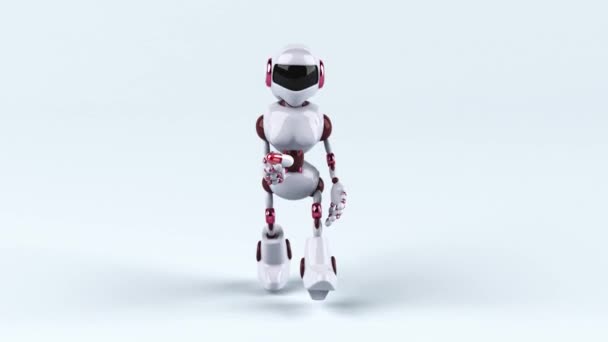 具有药丸 3D动画的大型机器人角色 — 图库视频影像