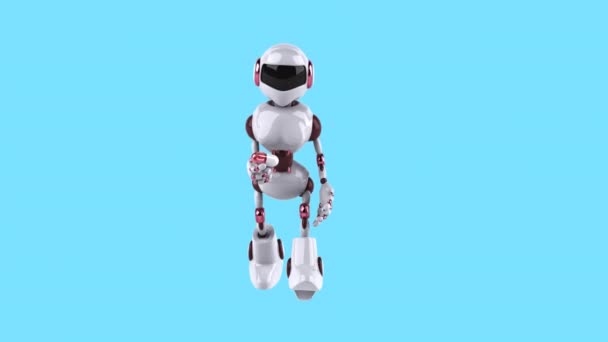 Woman Robot Character Pill Animation — Stockvideo