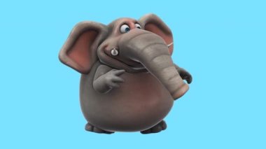  elephant dancing, Fun cartoon character   - 3D animation 