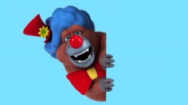 Fun Orangutan clown character  - animation