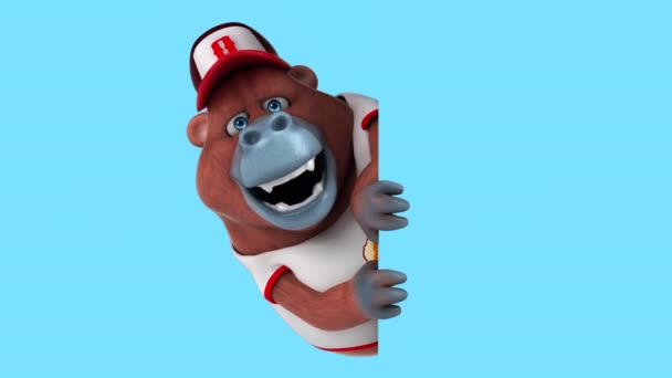 Fun Orangutan Character Animation — Stock Video