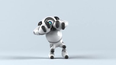 Büyük robot çizgi film karakteri - 3 boyutlu animasyon 