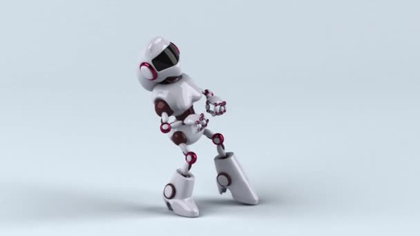 Grandes Personajes Dibujos Animados Robot Bailando Animación — Vídeos de Stock