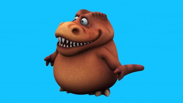 Dinosaure Brun Personnage Dessin Animé Drôle Parler Animation — Video