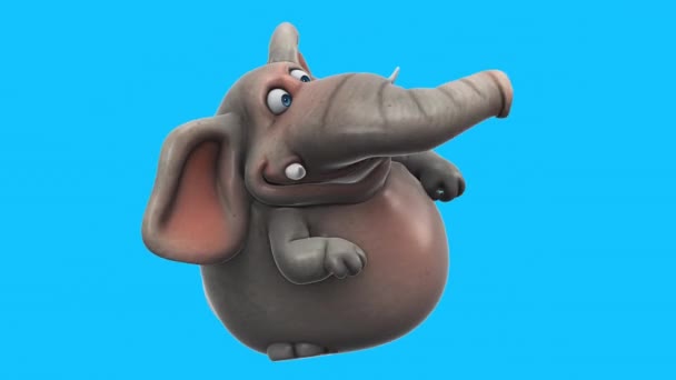 Elephant Dancing Fun Cartoon Character Animation — Vídeos de Stock