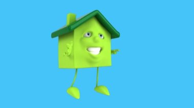 Çizgi film karakteri Rumba dansının 3 boyutlu eğlenceli animasyonu