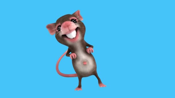 Ποντίκι Χαρακτήρα Κινουμένων Σχεδίων Χορό — Αρχείο Βίντεο