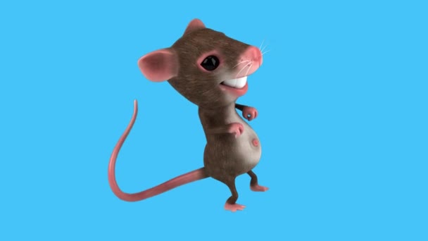 Ποντίκι Χαρακτήρα Κινουμένων Σχεδίων Χορό — Αρχείο Βίντεο