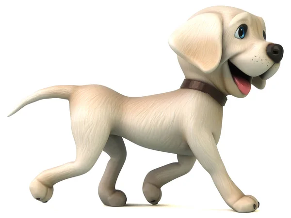 Divertimento Cartone Animato Bianco Labrador Retriever Personaggio — Foto Stock