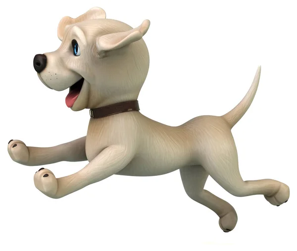 Fun Cartoon White Labrador Retriever Character — Stock Photo, Image