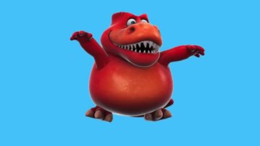 Dinozor, komik çizgi film karakteri - 3 boyutlu animasyon  