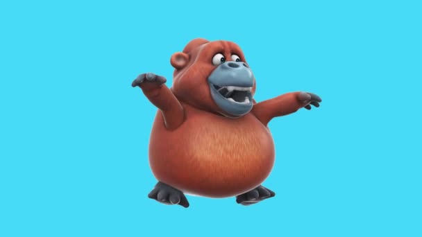 Fun Gorilla Character Dancing Illustration — Video
