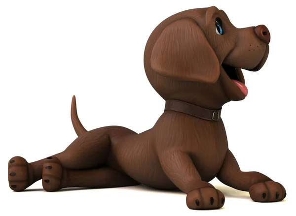 Lustige Zeichentrickfigur Brauner Labrador Retriever — Stockfoto