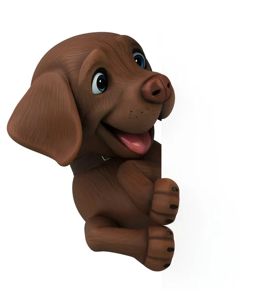 Divertido Personagem Desenho Animado Marrom Labrador Retriever — Fotografia de Stock