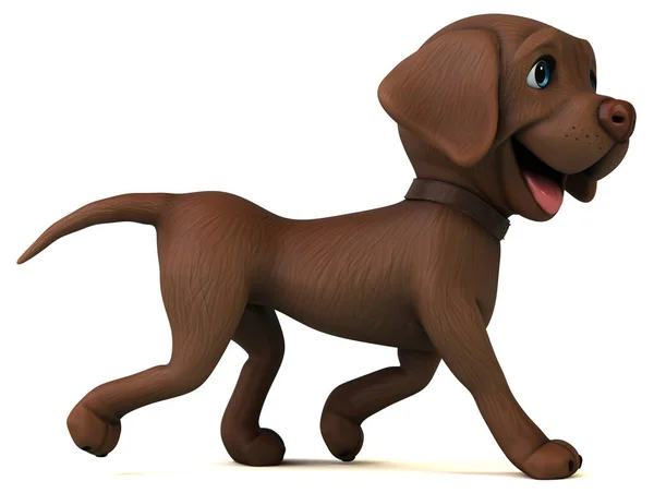 有趣的3D卡通人物拉布拉多猎犬 — 图库照片