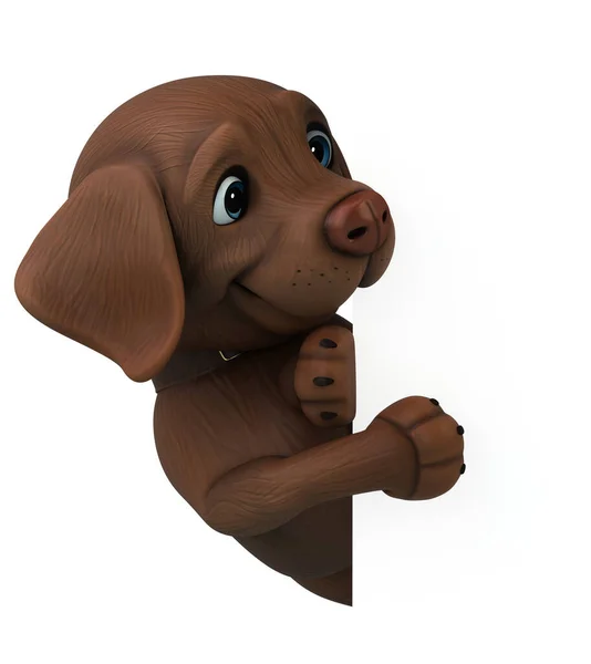 Eğlenceli Boyutlu Çizgi Film Karakteri Labrador Retriever — Stok fotoğraf