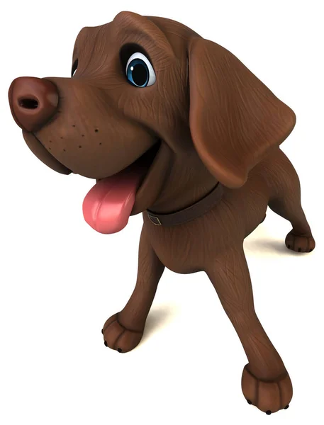 Personagem Desenho Animado Divertido Labrador Retriever — Fotografia de Stock