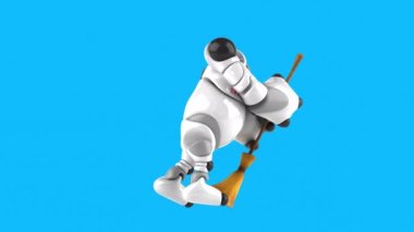 Süpürgeli robotun 3D görüntüsü 