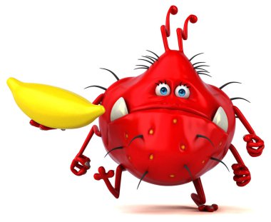 Muzlu eğlence mikrobu - 3D İllüstrasyon