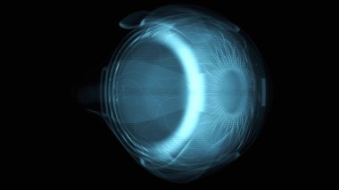 Soyut 3D x ışını göz anatomisi