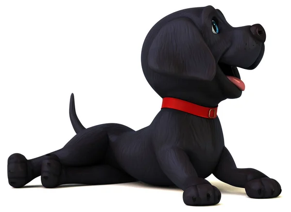 Leuke Cartoon Zwart Labrador Retriever Karakter — Stockfoto
