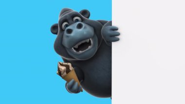 Dondurmalı eğlenceli goril - 3 boyutlu animasyon 