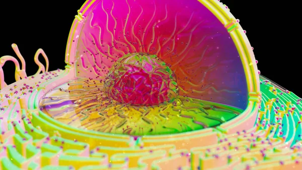 Абстрактная Трехмерная Иллюстрация Биологической Клетки — стоковое фото