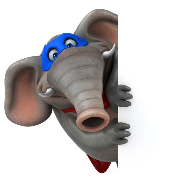 코끼리 히어로 캐릭터의 재밌는 — 스톡 사진