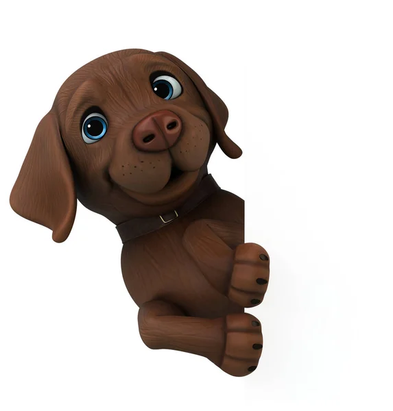 Diversão Desenho Animado Marrom Labrador Retriever Personagem — Fotografia de Stock