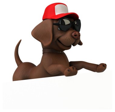 Eğlenceli 3D çizgi film Labrador Retriever