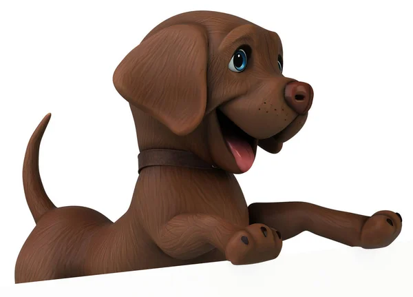 Fun Cartoon Brown Labrador Retriever Character — Stock Photo, Image