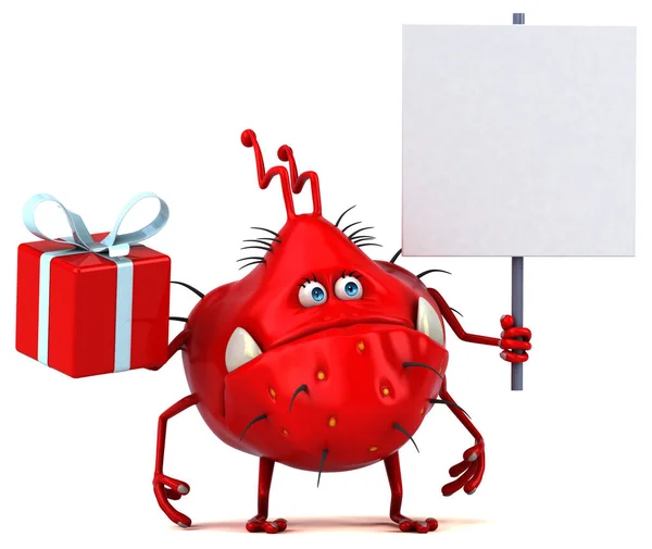 Fun Germ Gift Illustration — Stock Photo, Image