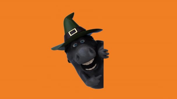 Śmieszne Konia Halloween Kapelusz — Wideo stockowe
