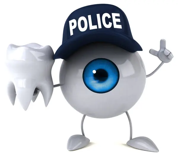 Eye Cartoon Character Tooth — Stock Photo, Image