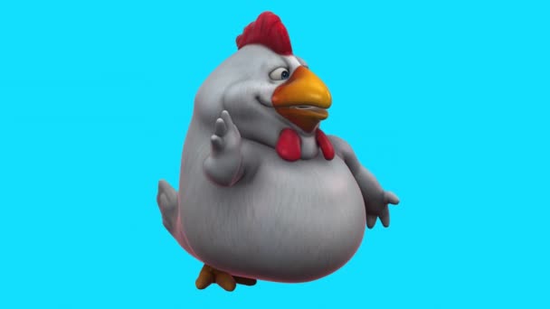 Brązowy Kurczak Śmieszne Postać Kreskówki Gesting Animacja — Wideo stockowe