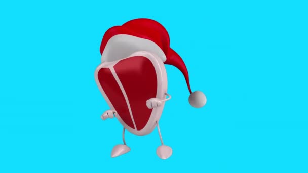 三塔爪帽舞中卡通人物的3D动画 — 图库视频影像