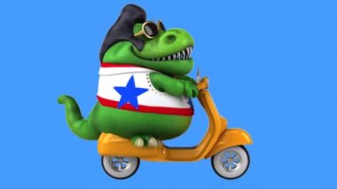 Scooter 'daki Trex rocker' ın 3 boyutlu eğlenceli animasyonu