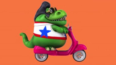 Scooter 'daki Trex rocker' ın 3 boyutlu eğlenceli animasyonu