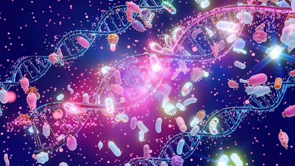 Abstract Background Dna — Stock Photo, Image