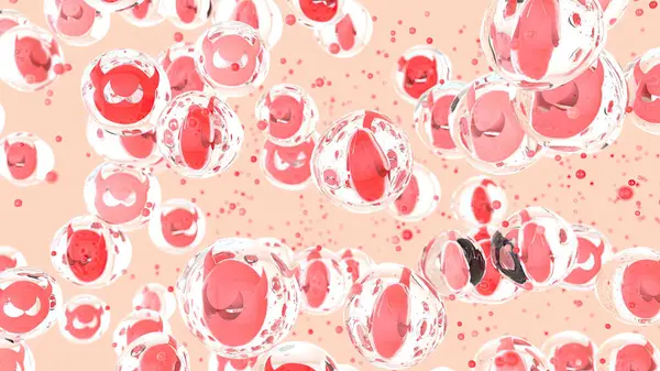 泡沫中病毒的抽象艺术背景 — 图库照片