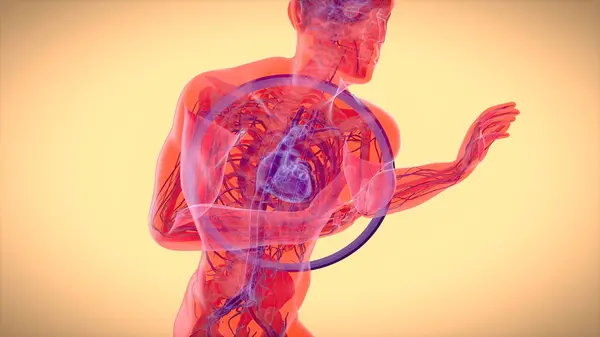 Abstrakt Illustration Hjärtinfarkt Medicin Koncept Stockbild
