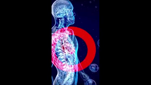 Animação Abstrata Ataque Cardíaco — Vídeo de Stock