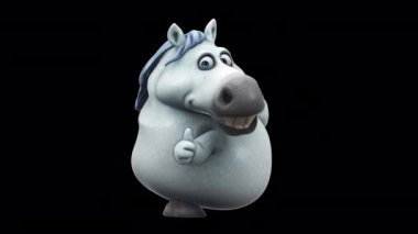 Üç boyutlu eğlenceli çizgi film karakteri başparmağı havada bir at.