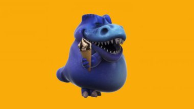 Dondurmalı eğlenceli dinozor - 3 boyutlu animasyon 