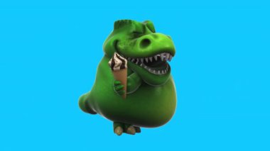 Dondurmalı eğlenceli dinozor - 3 boyutlu animasyon 